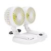 DC 5V USB Car Cooling Fan 2 Speed Wind Quiet 360 Deg Rotatable Portable Dual Head Desk Fan for SUV