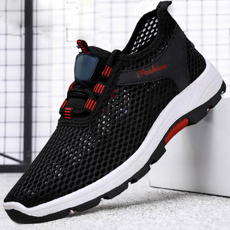 Fashion 2024 Newest Hot Summer Unisex Couples Breathable Mesh Sneakers Men Shoes Comfortable Male Shoes Loafers Casual Walking Footwear