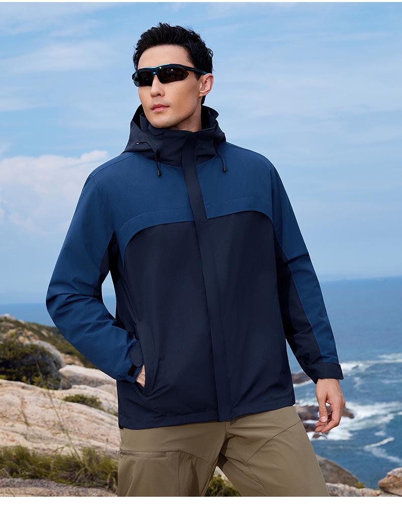Anpassbares Team Windbreaker Set: Outdoor Drei-in-Eins mit Logodruck und herausnehmbarem Daunenfutter