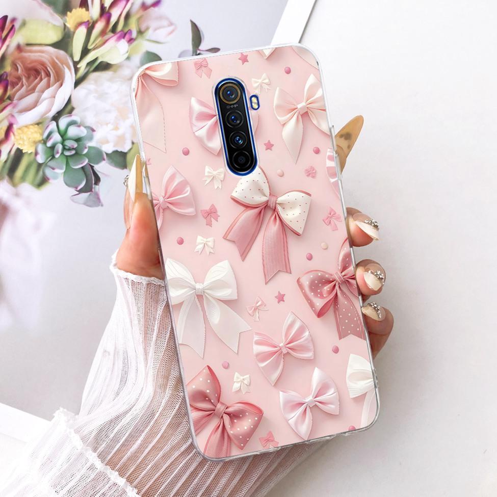 Clear For Realme X2Pro RMX1931 Casing For Realme X2 Pro Case Luxury Fashion Butterfly Funny Cute Painted Cover