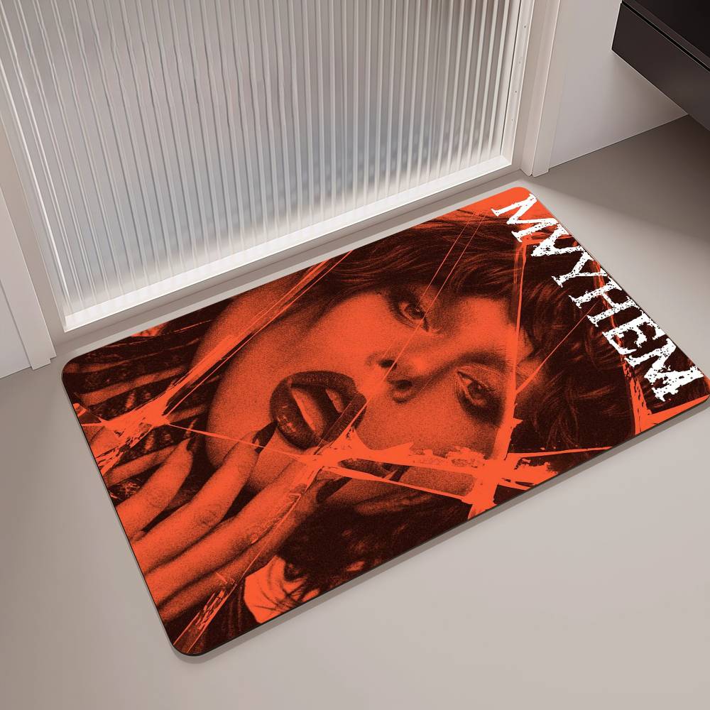 Singer L-Lady Gaga Mayhem Room Mats Anti-slip Absorb Water Long Strip Cushion Bedroon Mat Household Carpets