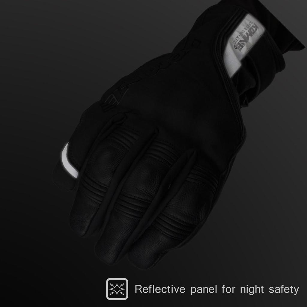 Motorcycle Gloves Protect Touring Winter Gloves L 1281 For Winter and Spring Waterproof Cold Protection Carbon Stretch Material Protector [Komine]