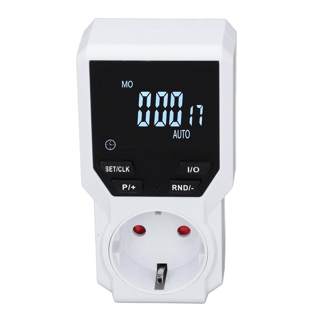 Timer Plug Outlet Digital Electrical Indoor Timed Power Switch Kitchen Home EU Plug 230V
