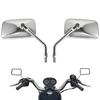 Par Espelhos Retrovisores Universais Retangulares para Motocicleta 10mm Cromados espelho moto retrovisor moto Para Honda Motocicleta Scooter E-Bike