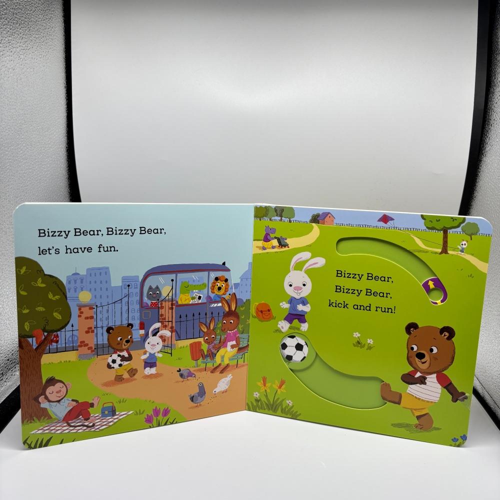 Pull & Push Durable Busy Learning material Cardboard, Foldable Inner Pages, Family Reading story time, Cognitive Enlightenment, Language Development