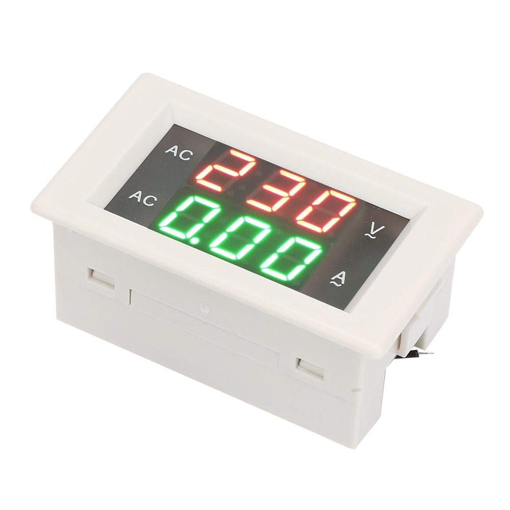 Walfront LED Dual Panel with Digital Sine Wave Tester and Mutual Inductor Volt-Ampere Meter, 60-300V AC, Voltmeter/Ammeter, Display,