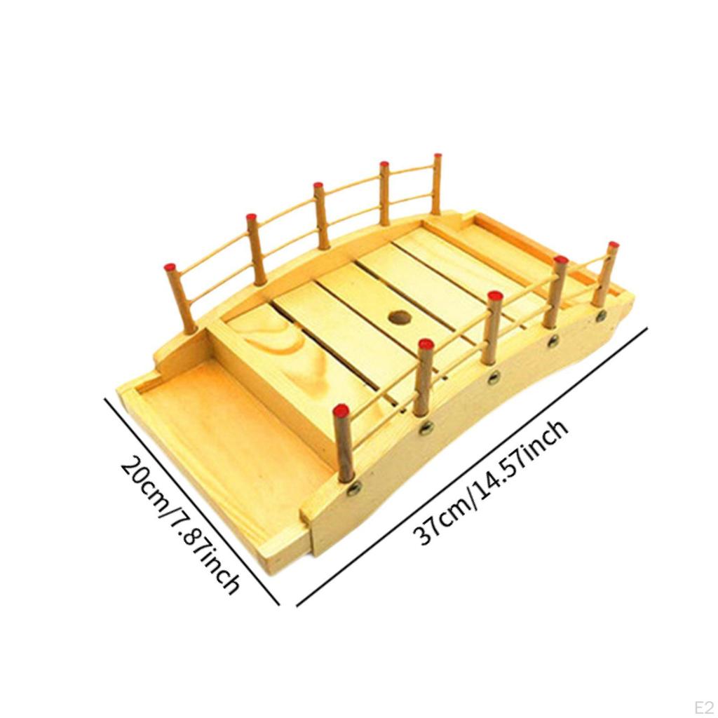 Holz Sushi Brücke Schale Speiseteller Geschirr Holzbogen Platte für Restaurant