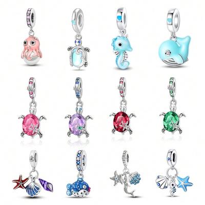 Charm Copper Colors Ocean Octopus Turtlebead For Original Bracelet Diy Beads Charms Jewellery Making Gift For Women Styfne