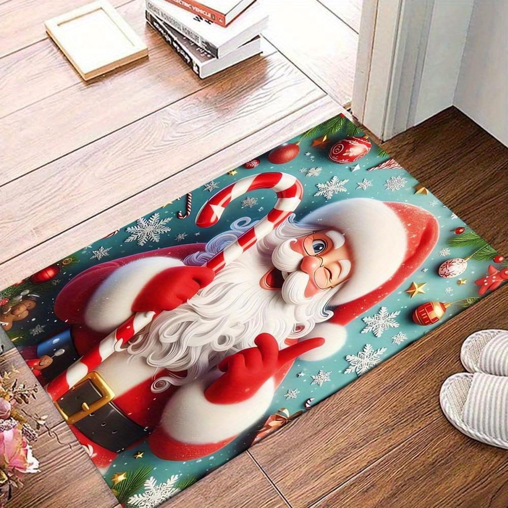 

1pc Santa Claus with White Beard Area Rug, Slip-Resistant, Easy-Clean, Stain-Resistant, Perfect for Cozy Living Rooms, Bedrooms, Kitchens, O 60cm by 90cm