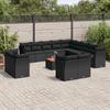 VidaXL Garden Lounge Set with Cushions 14 Pcs, Patio Sofas, Patio Furniture Set, Outdoor Furniture, Black 3256286