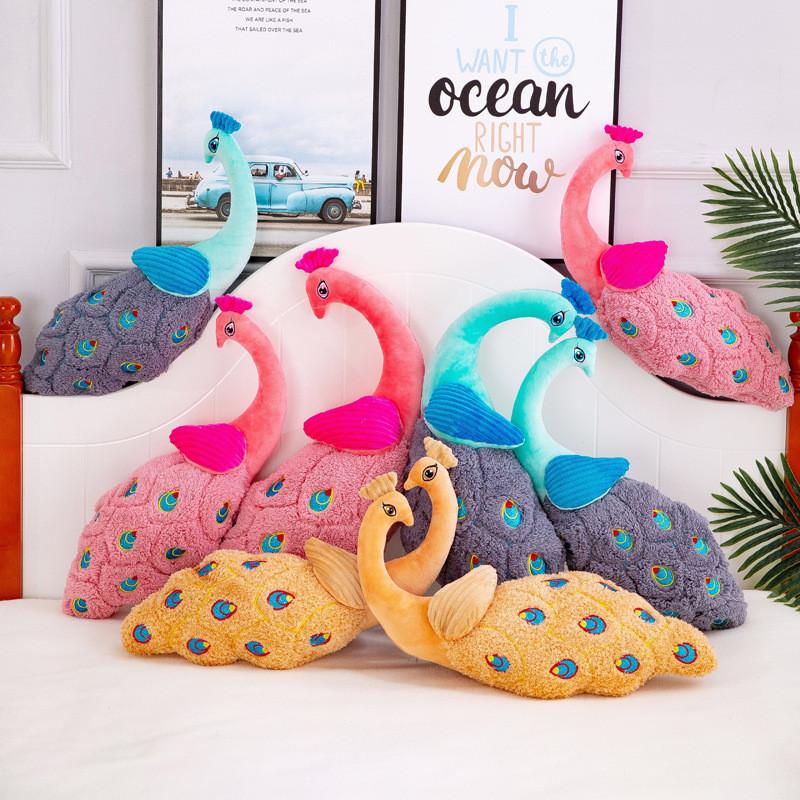 Peacock Animal Plush Toy With Fluffy Fabric For Kids Playroom And Gifts Doll