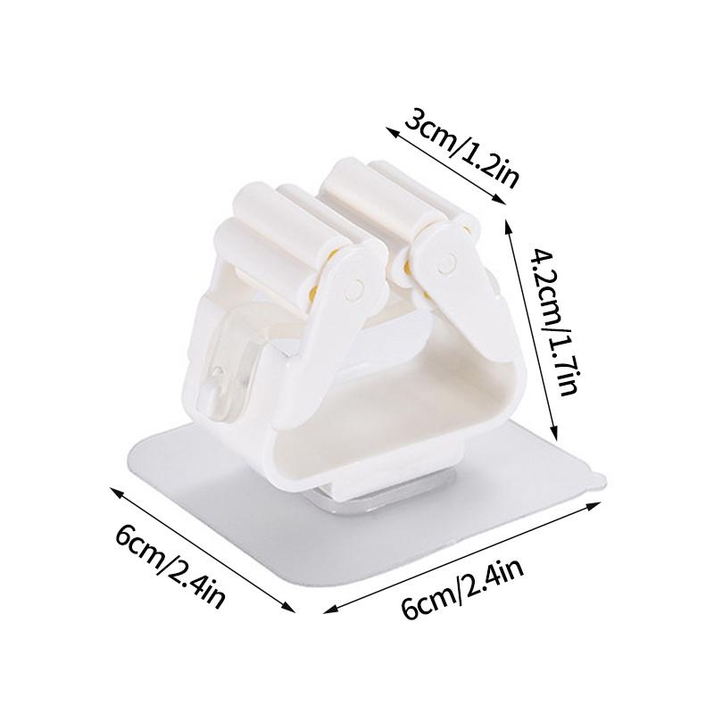 Mopp Besen Aufbewahrungshaken Wandmontiert Stanzfrei Mopphalter Clip Mehrzweck Aufbewahrungsregal Spurlos Haken Wasserdichter Besenhalter