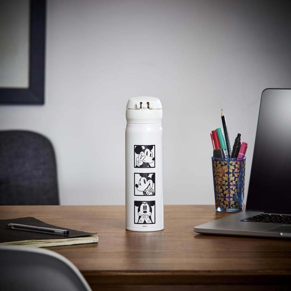 Thermos Vacuum Insulated Travel Mug 500ml Mickey One Tap Lightweight Easy Clean