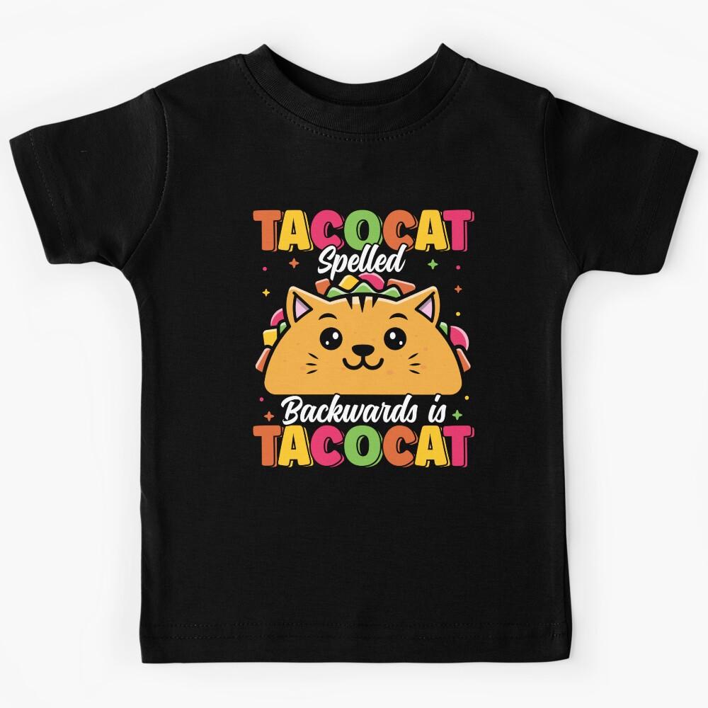 Kawaii Taco Cat Cute Tacocat Funny Taco Lover Cinco De Mayo Kids T-Shirt 120
