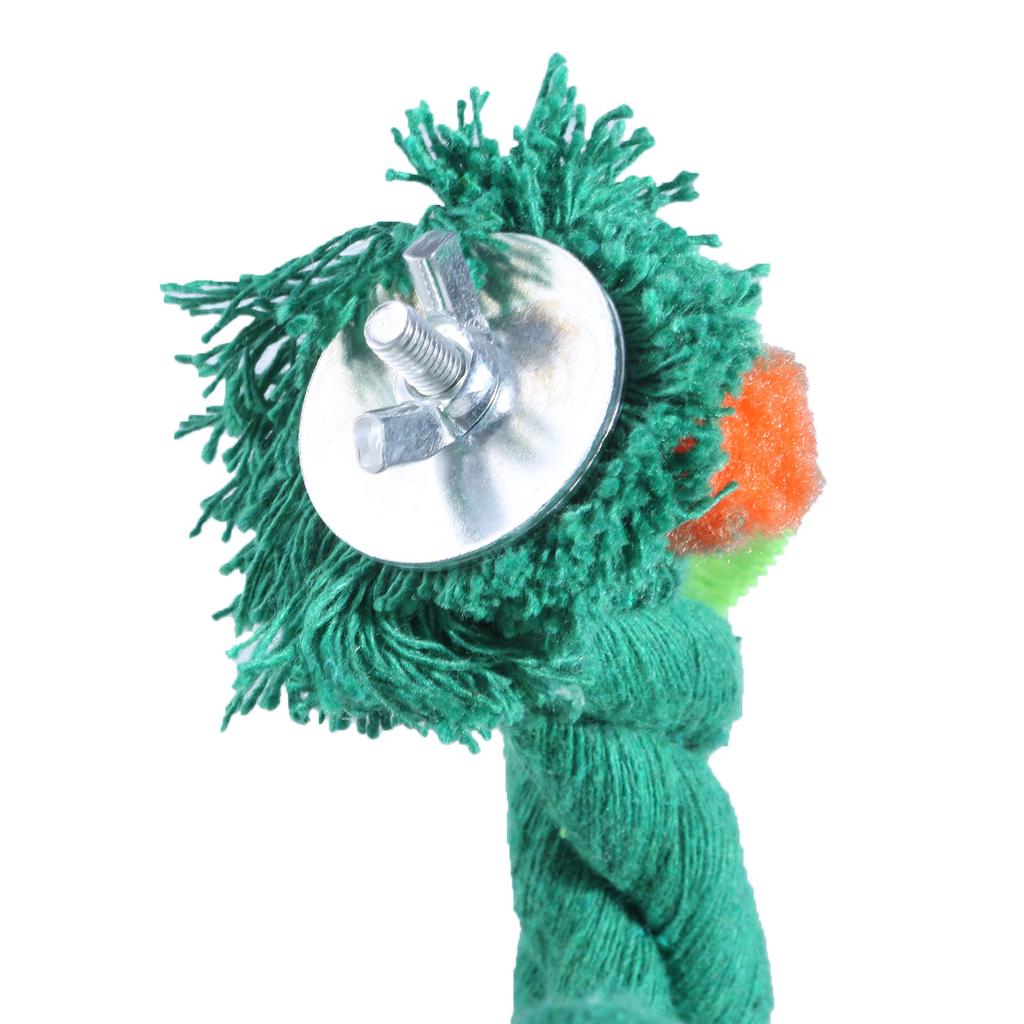 Cotton Spiral Swing Toy Birdcage Standing Perch Bird Grinding Entertainment Toy Bird Swing Toy Birdcage Hanging Toy