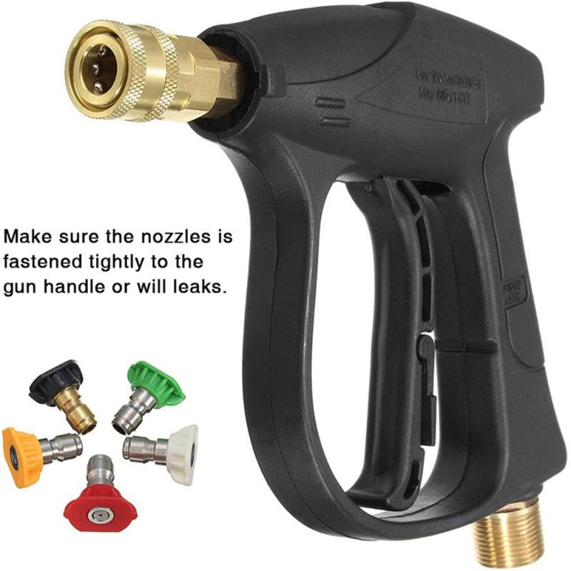 1/4" High Pressure Washer Wand 3000 Psi Car Wash Foam Spray Short Wand With Nozzle