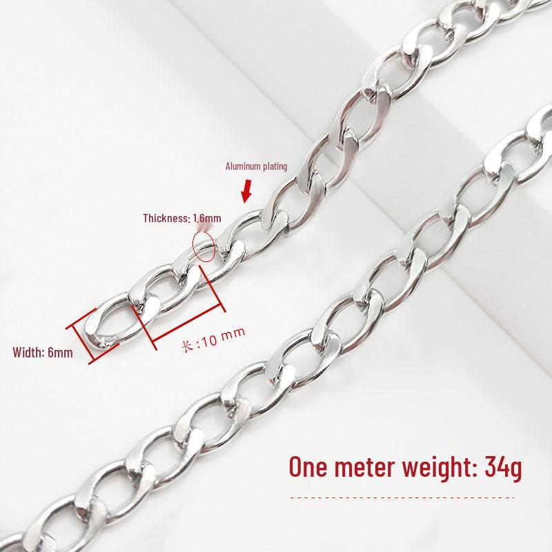 Nicht verblassender Aluminiumketten-Taschenriemen - Damen Crossbody Ersatzkette für DIY-Zubehör und Dekoration