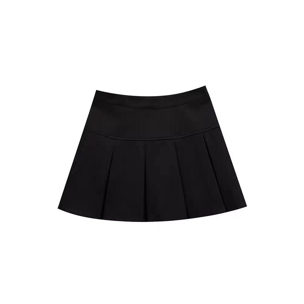 Damen Plissee A-Linien Minirock - Frühling/Sommer Mode mit Anzugstoff, Perfekt für Nachtclub- oder DJ-Events