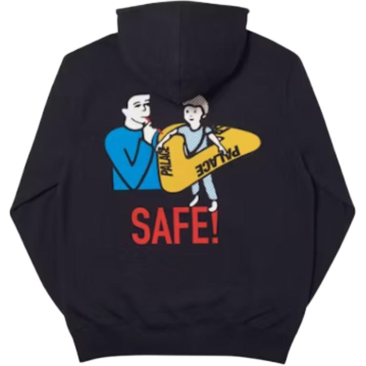 Palace Safe T Hood Black Unisex Tops P16HD020