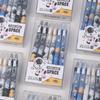 Back to school season 2pcs 0.5mm astronaut box press pen cartoon press neutral pen metal pen clip sign pen black