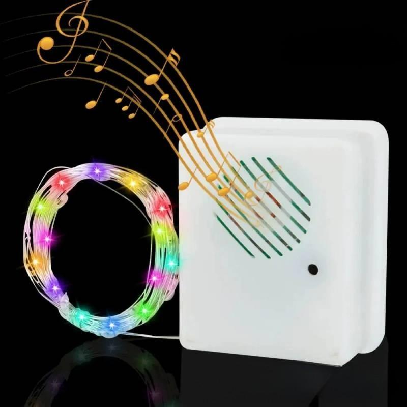 Sensor Sound Christmas Music Speaker With Led String Decorative Lights For Party