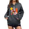 Women's Winter Christmas Printed Pullover Hooded Sweatshirt Fleece Long Sleeve Sweatshirt