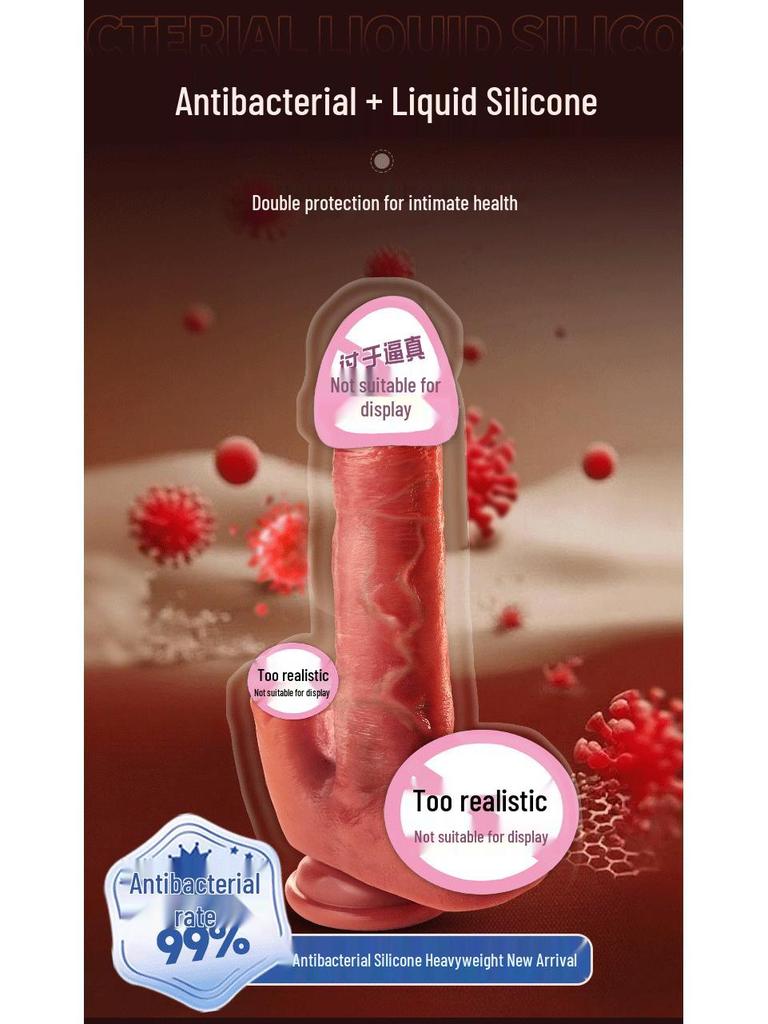 Automatic Retractable Vibrator with Licking Tongue & Fake Penis for Women - Adult Masturbator & Sex Toy