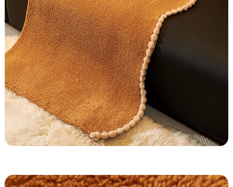 Lammwolle Anti-Rutsch Sofabezug: Dicke, einteilige Polsterung für Herbst & Winter