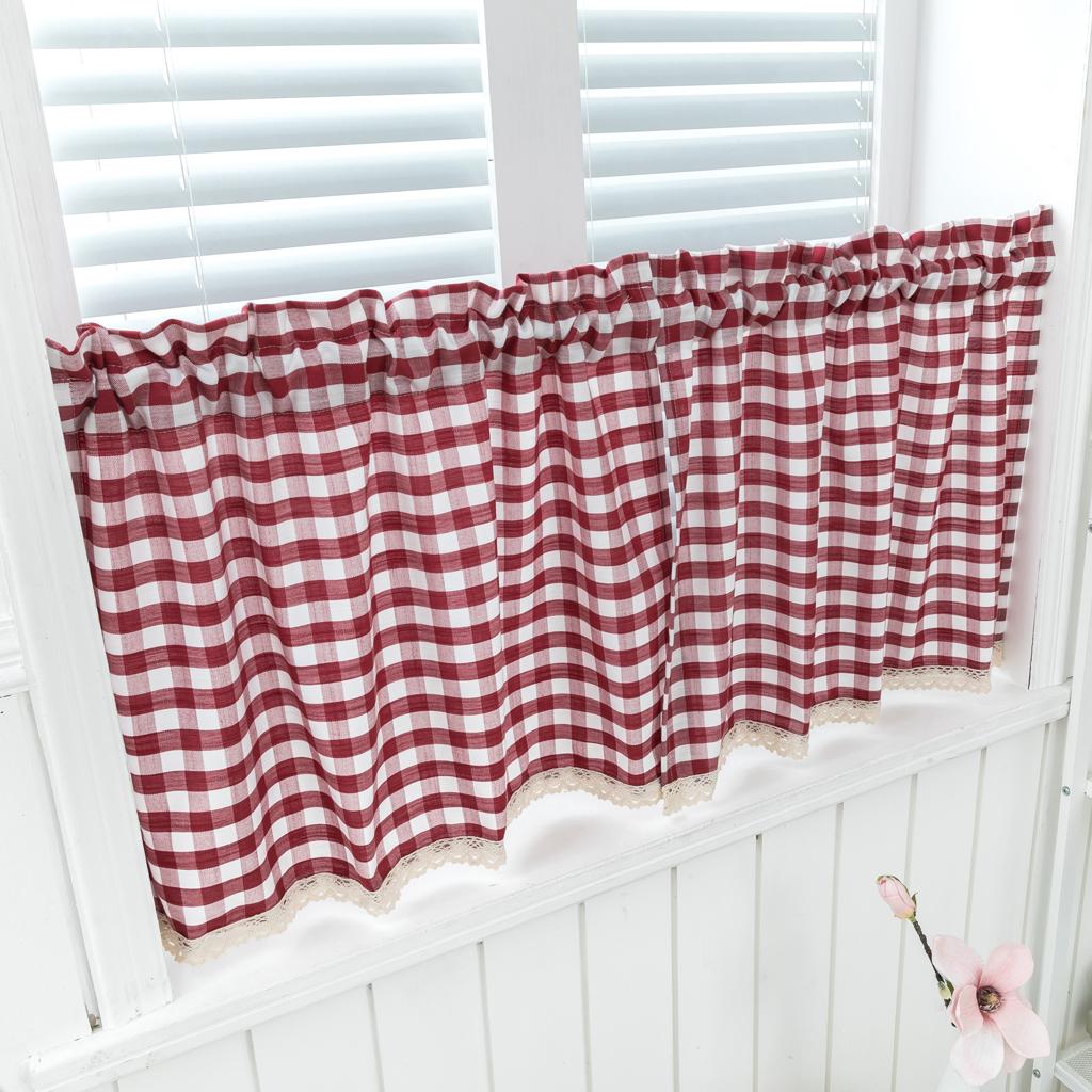 2x Elegant Lace Window Curtain Valance Treatments