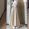 Yellow Yamamoto culottes women's summer thin, new small high-waisted loose-drape ice silk casual wide-leg pants