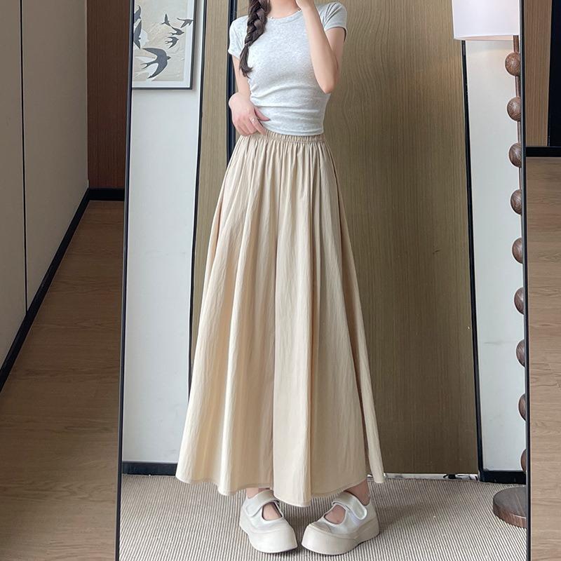 Yellow Yamamoto culottes women's summer thin, new small high-waisted loose-drape ice silk casual wide-leg pants