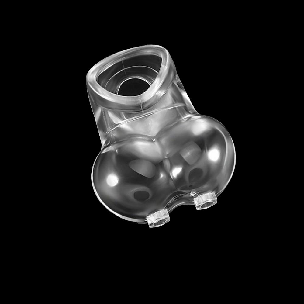 Soft Stretchable Ball Stretcher Scrotum Restraint Bag Testicle Snap Ring Delayed Ejaculation SM Passion Adult Sex Toys For