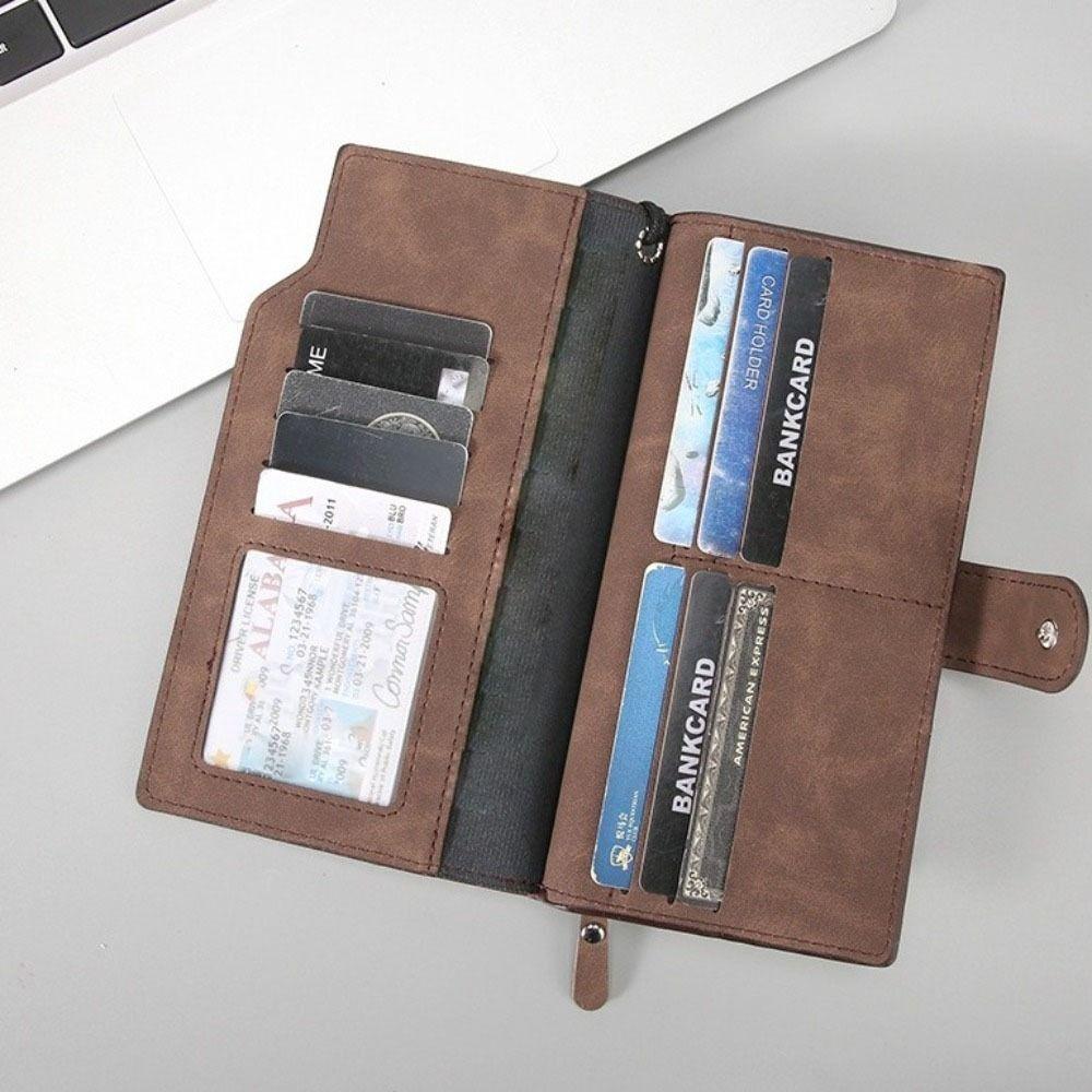 Hasp Business Wallet Large Capacity Card Holder Fashion Men Long Wallet Ladies