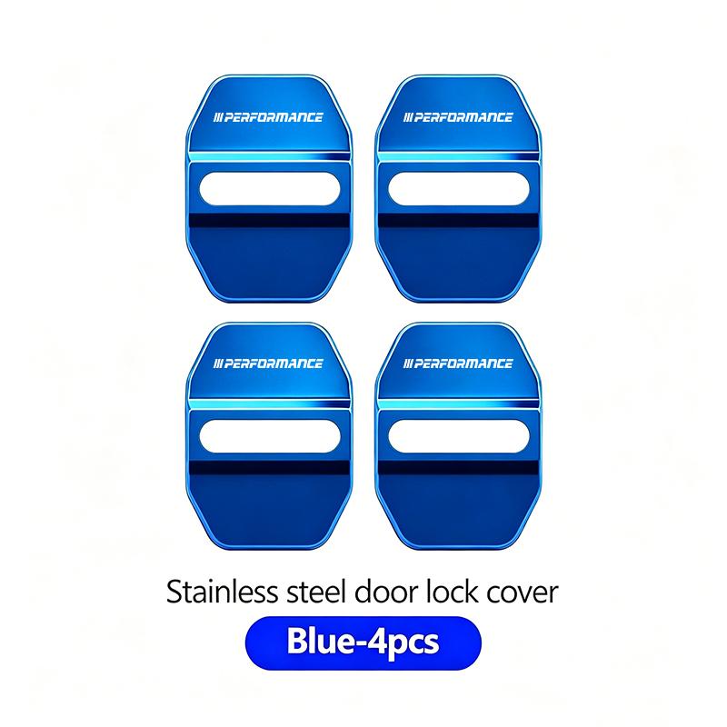 FA54Pcs Zinc Alloy  Car Door Lock Buckle Protection Cover Anti-Collision Shock Absorbing Cushion Stickers For BMW G80 G06 G07 G42 G