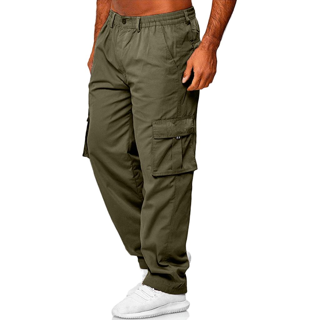 Herren Cargo-Hose Outdoor Lässig Lockerer Schnitt Gerades Bein Mehrere Taschen Arbeitshose