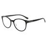 Reading Glasses for Blue Light Senior Spring B1385 [FEISEDY] Women, Stylish, Blocking, Glasses, Lightweight, Round, Hinges, Popular, Black, 1.5