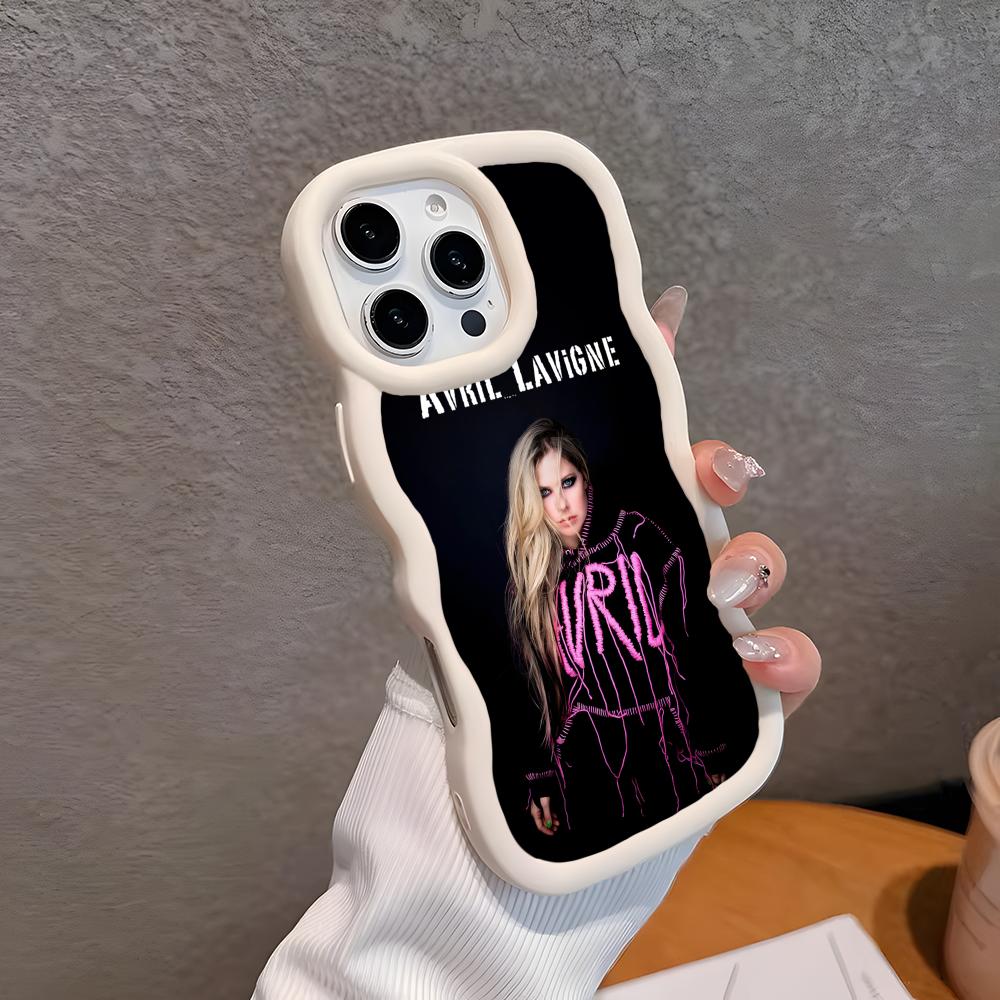 Avril Lavigne Wavy Edge TPU Mobile Phone Case for iPhone 17 16 15 14 13 12 11 Air Pro Max Plus Colorful Cover