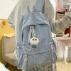 Campus Schoolbag Women's Plaid Backpack Student Large Capacity Backpack