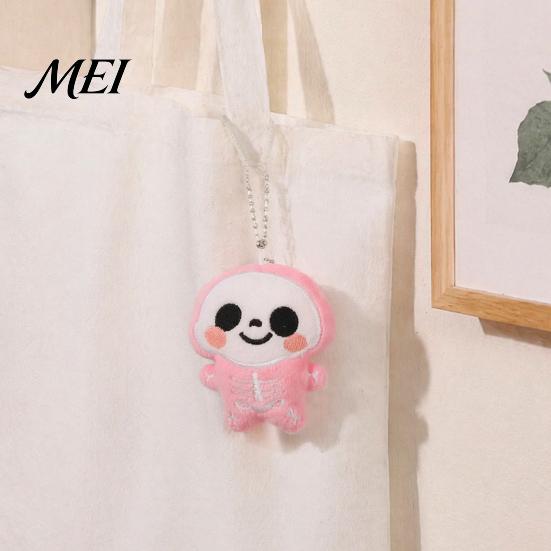 Decorative Keychain Pendant Squeaky Halloween Plush Pendant, Stuffed Skeleton Mummy Bear Toy Accessory for Backpacks Handbags Purses Lightweight
