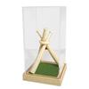 Baseball Display Case Transparent Acrylic Box with Wood Stand Dust-proof Display Box for Collectibles Autographed Baseballs
