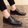 Mode Luxusmarke Krokodilmuster Slipper Herren Schnürschuhe Leder Slip-On Stil Freizeit Lederschuhe Dicke Sohle Mokassin Hohe Qualität