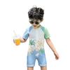 Boys' Quick-Dry Sun Protection Short Sleeve One-Piece Swimsuit