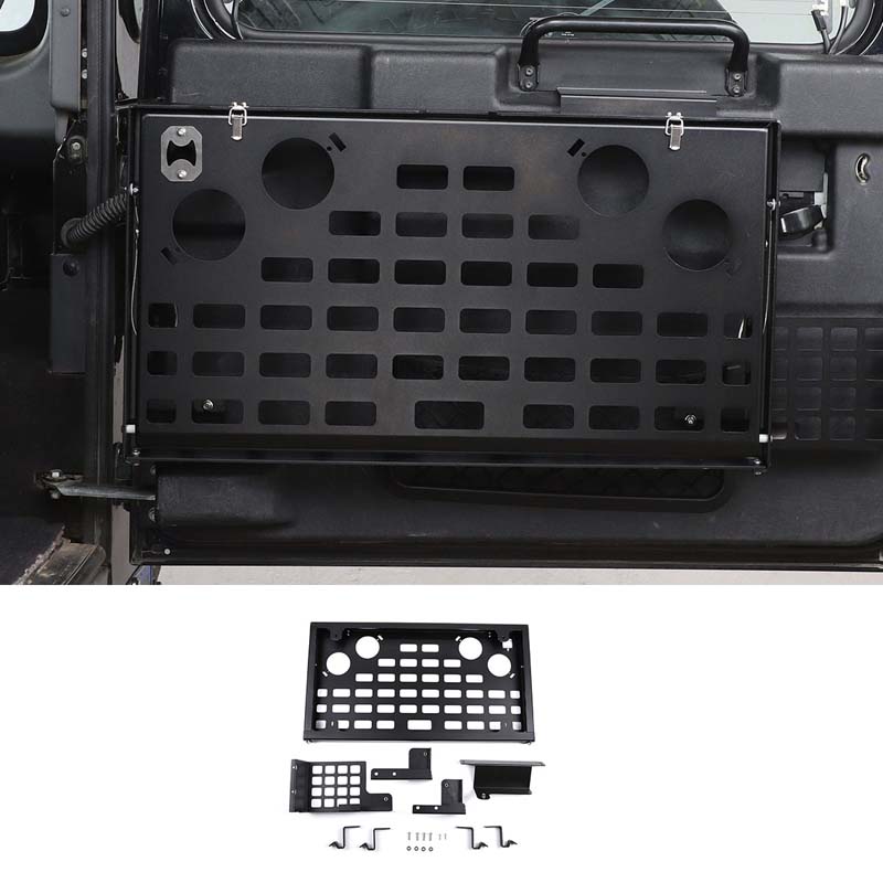 For Land Rover Defender 90 110 2004-2024 Aluminum alloy black car tailgate can foldable pallet rack car modification accessories