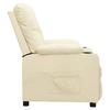 Cream Faux Leather Recliner