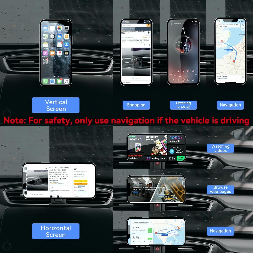 Suitable MagSafe on-Board Bracket for Honda CR-V 2017-2022 [Upgrade Magnet] Magnetic Mobile Phone Holder for Car Air Vent Handsfree Mobile Phone