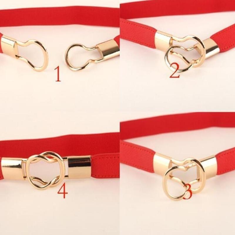 New Arrival  Women Skinny Vintage Buckle Waist Belt Stretch Corset Waistband