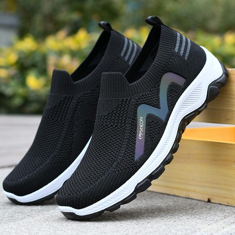 

Spring summer mesh men s sports shoes with soft sole soft surface anti slip wear-resistant simple comfortable shoes 40