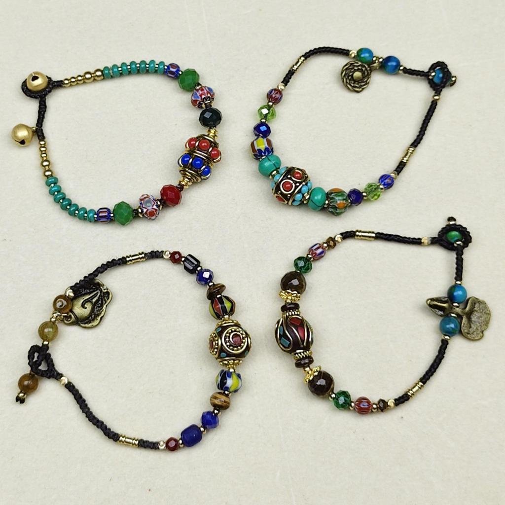 Tibetan Handmade Woven Ethnic Bracelet - Artistic, Versatile, Adjustable Rope with Unique Design