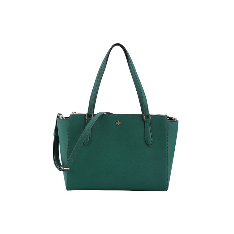 

Tory Burch TB Fleming Simple Leather Tote Shoulder Bag Small Women Bags Dark-Green 64188-314 Basic Set (Bag+Dust Bag)