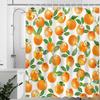 Orange Shower Curtain Cute Fruits Bathroom Shower Curtain Orange Waterproof Fabric Shower Curtain Bathtub Decor with